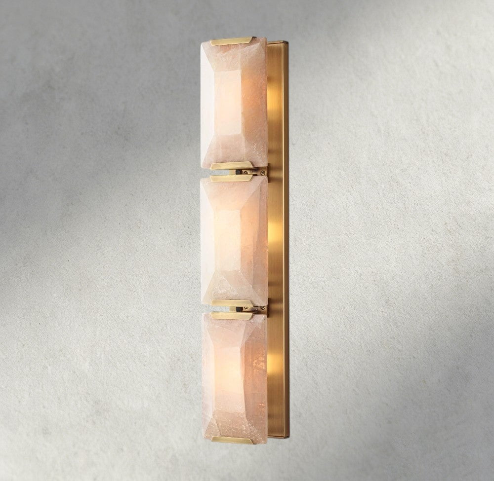 Harlow Calcite Triple Sconce
