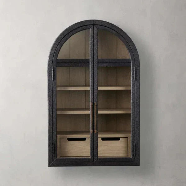 Hattie Wall Mounted Cabinet in Oak 24-Inchw