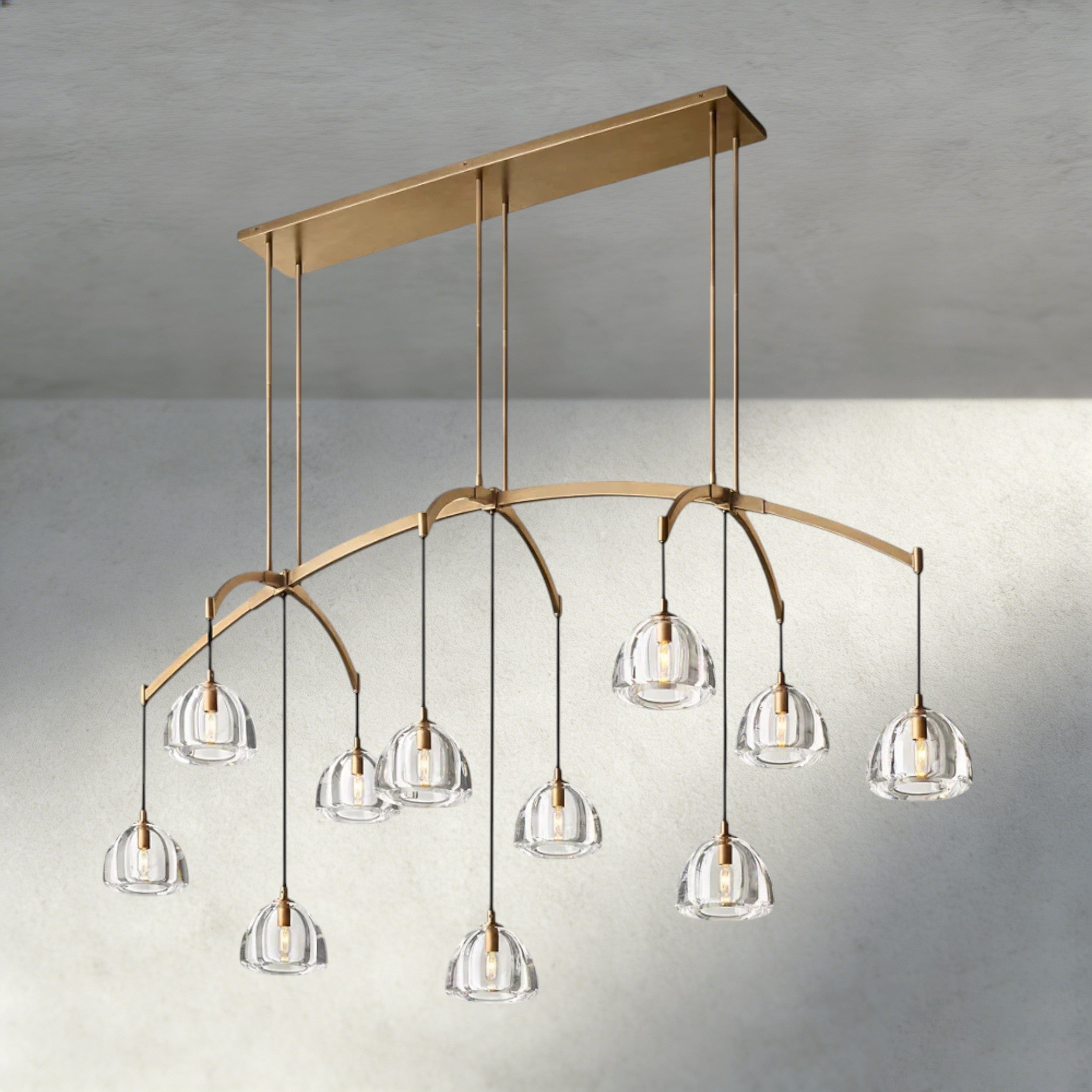 Hemisphere Linear Chandelier 54", 72"