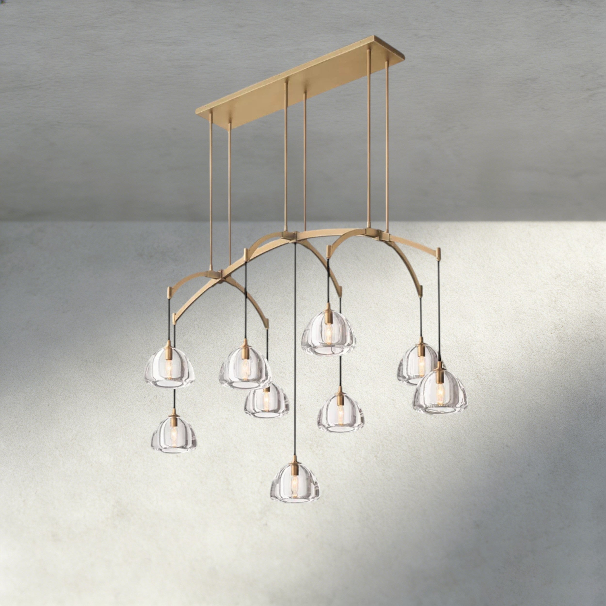 Hemisphere Linear Chandelier 54", 72"