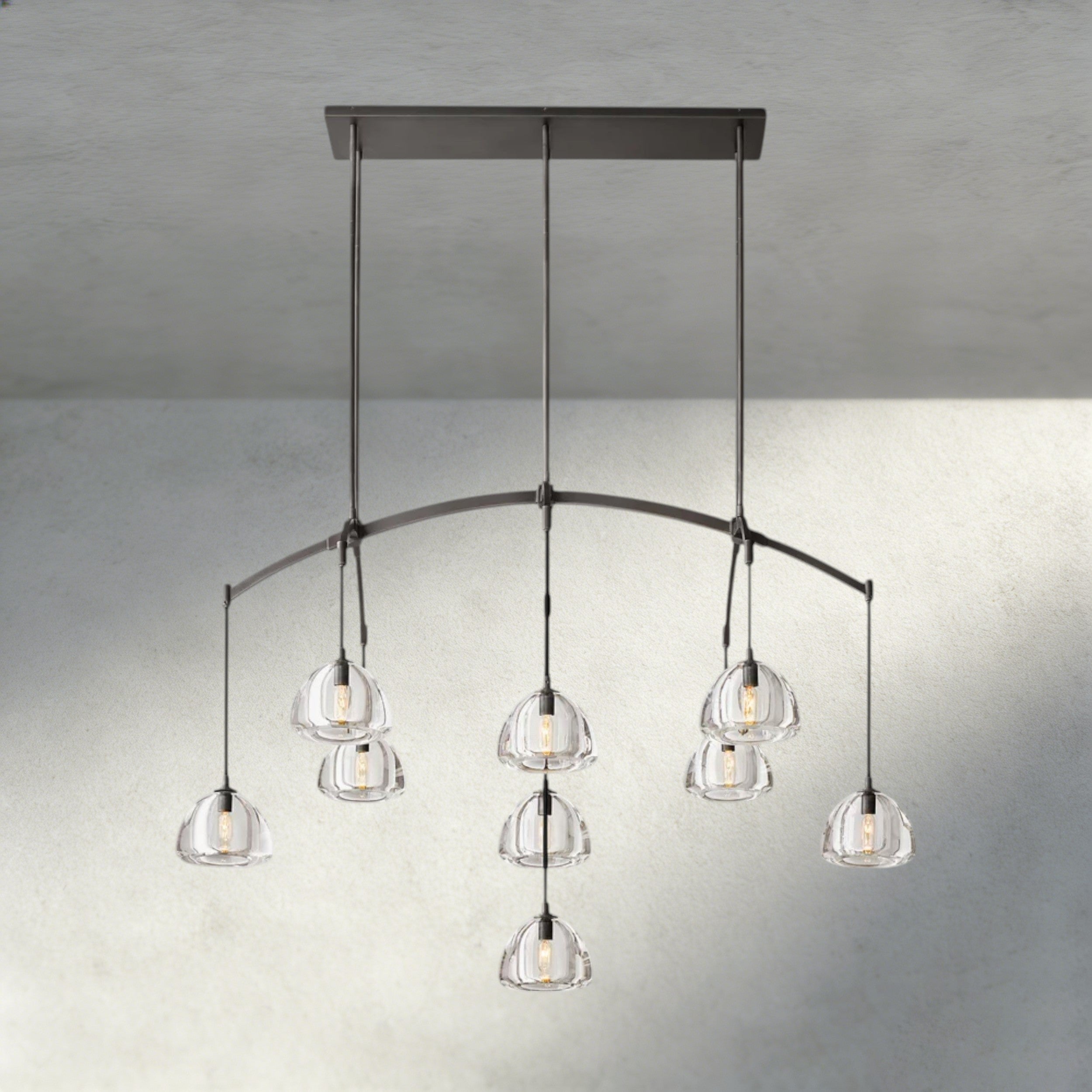 Hemisphere Linear Chandelier 54", 72"