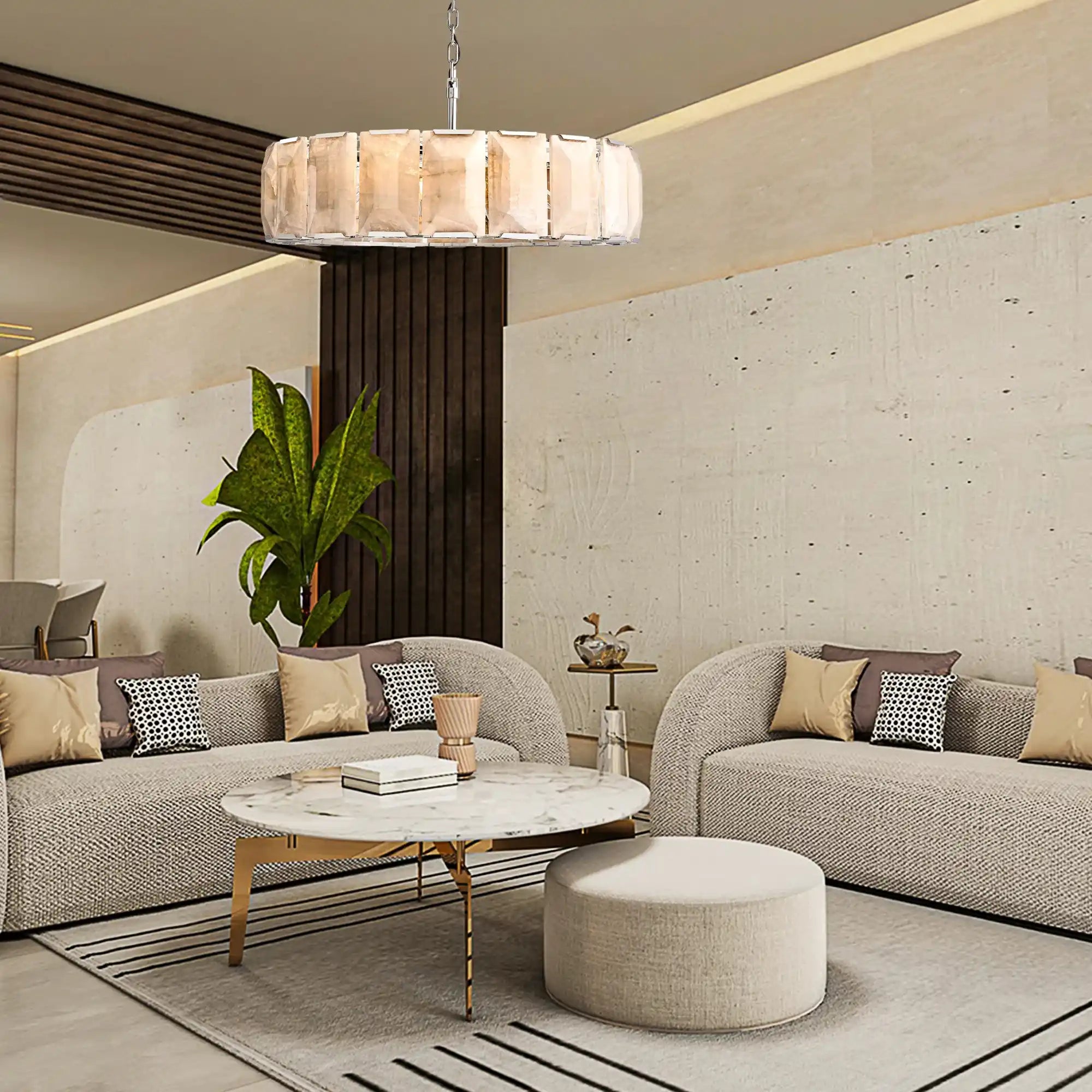 Harlow Calcite Round Chandelier 19", 31", 43", 60"