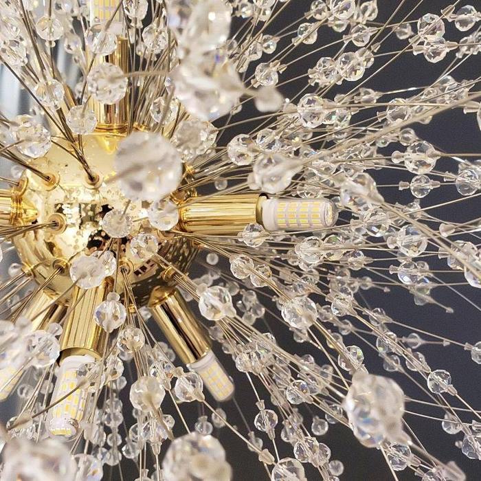Dandelion Chandelier Sputnik Sphere in Firework Shape Modern Ceiling Light