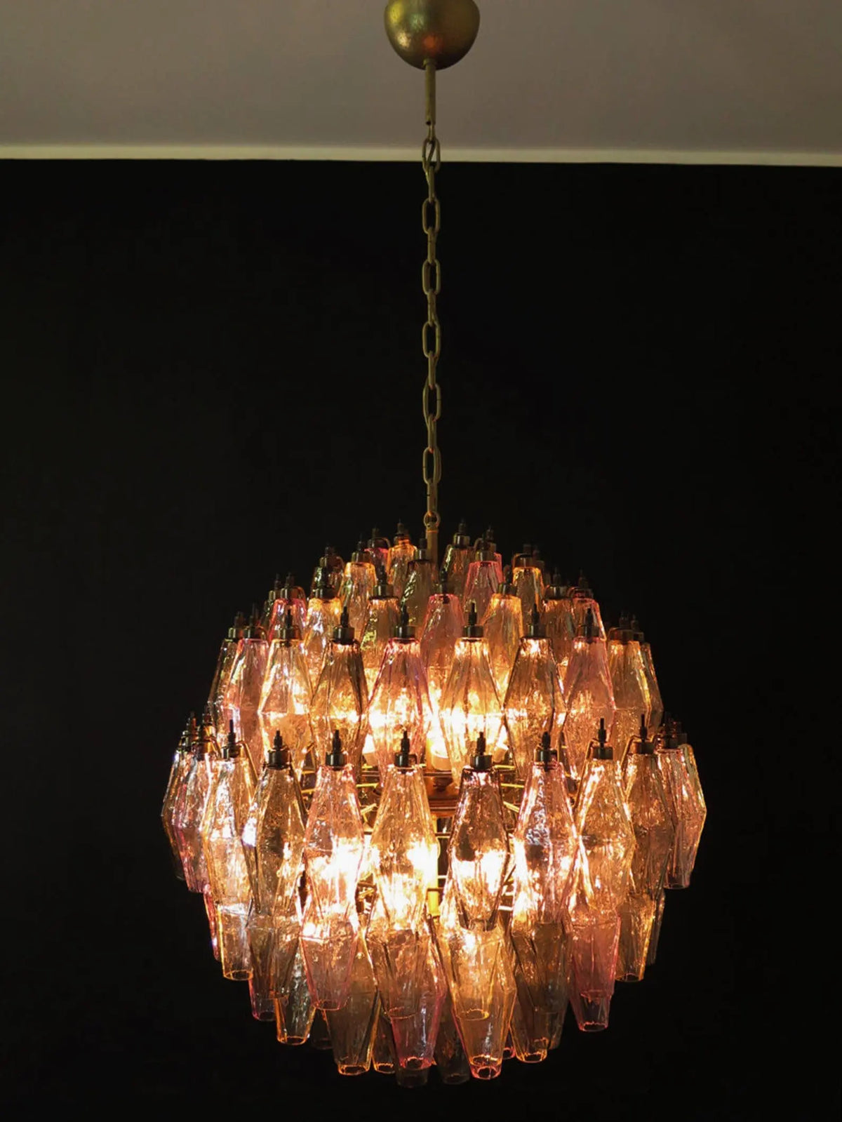 Murano Chandelier – Poliedri – 140 Glass – Multi