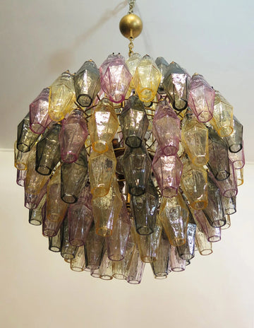 Murano Chandelier – Poliedri – 140 Glass – Multi