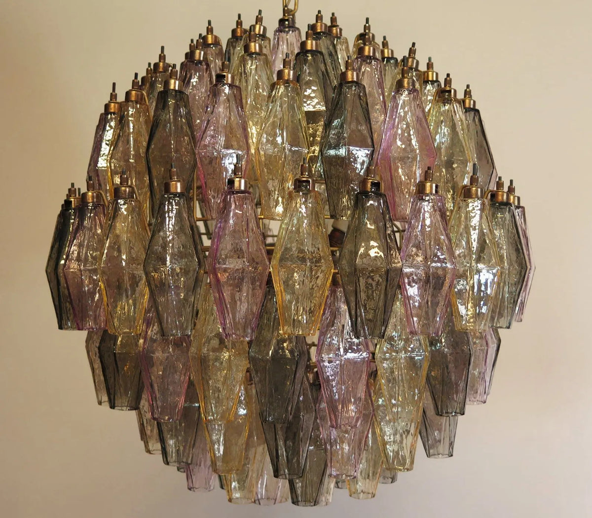 Murano Chandelier – Poliedri – 140 Glass – Multi