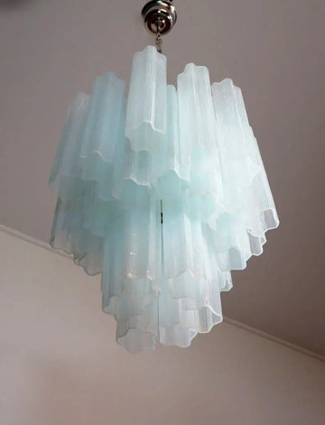 Murano Glass Chandelier – 30 Tubes – Opal