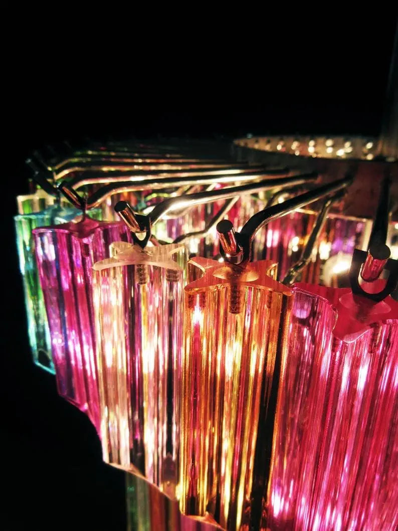 Murano Glass Chandelier – 111 Prisms – Multi
