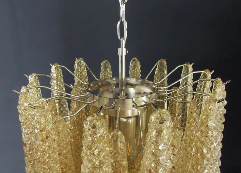 Murano Chandelier – Drop – 41 Glasses – Amber