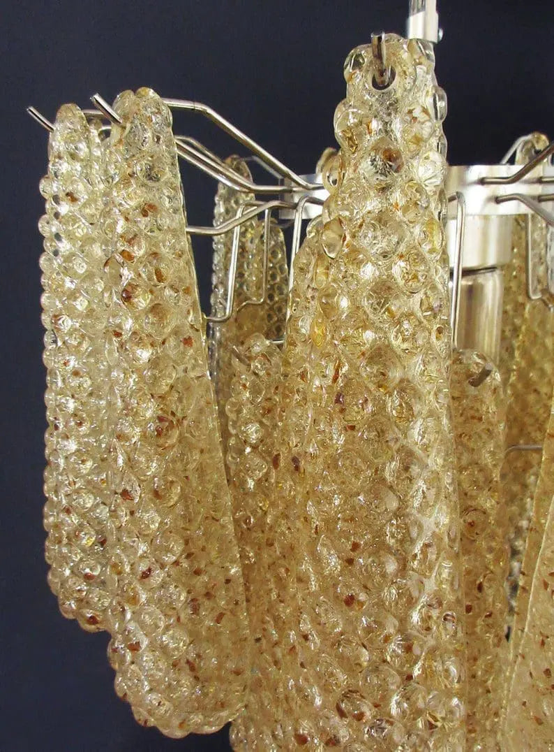 Murano Chandelier – Drop – 41 Glasses – Amber
