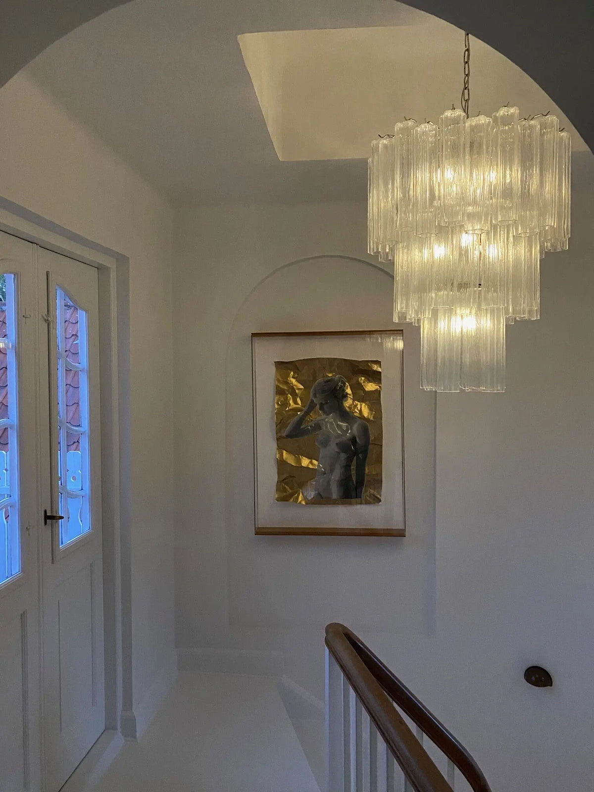Murano Glass Chandelier – 48 Tubes – Transparent