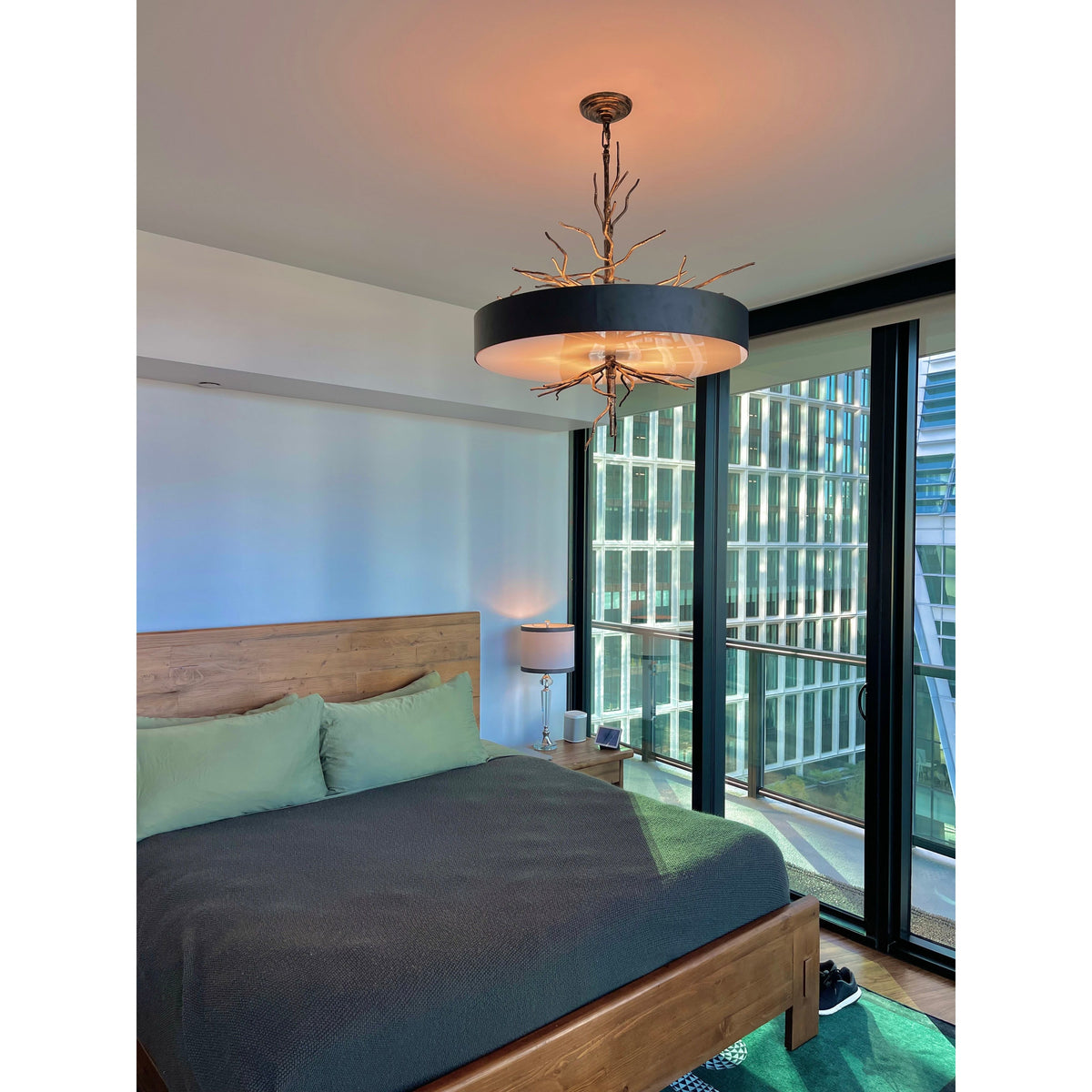 Organic Drum Branch Pendant Light
