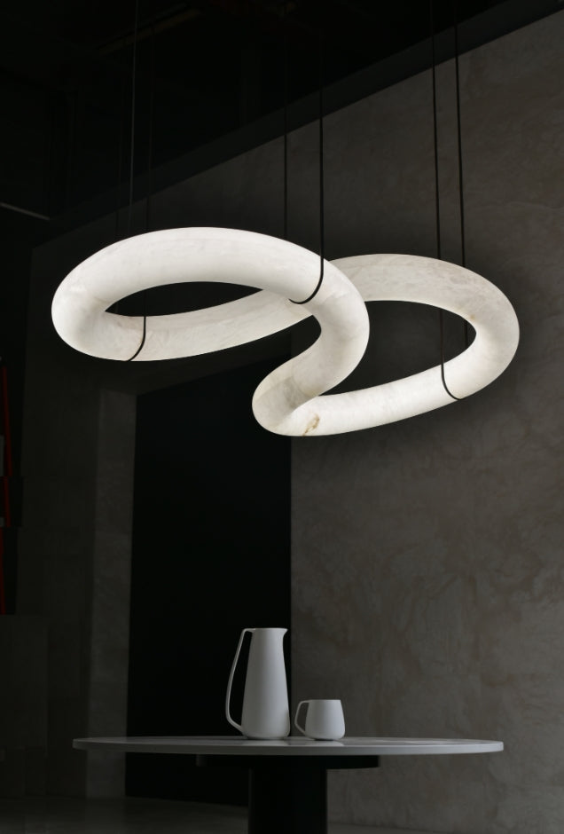 Glacera Designer Inspired Alabaster Chandelier Light for Living Room 35-Inch55-Inch56-Inch70-Inch96-Inchw