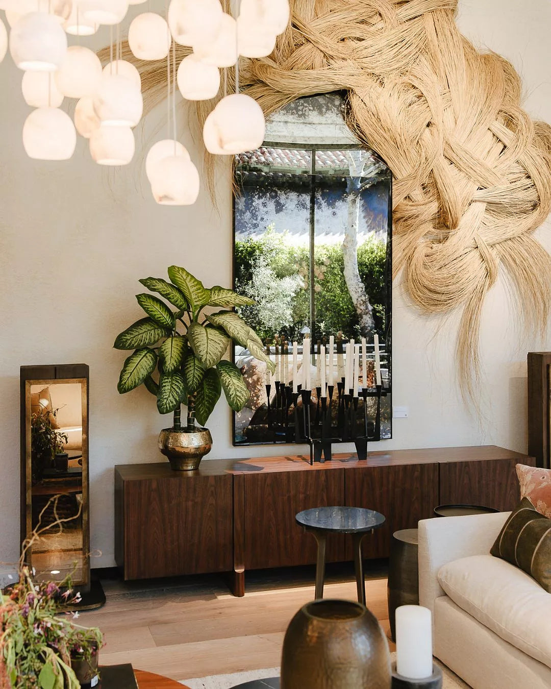 Arica Alabaster Rectangular Chandelier