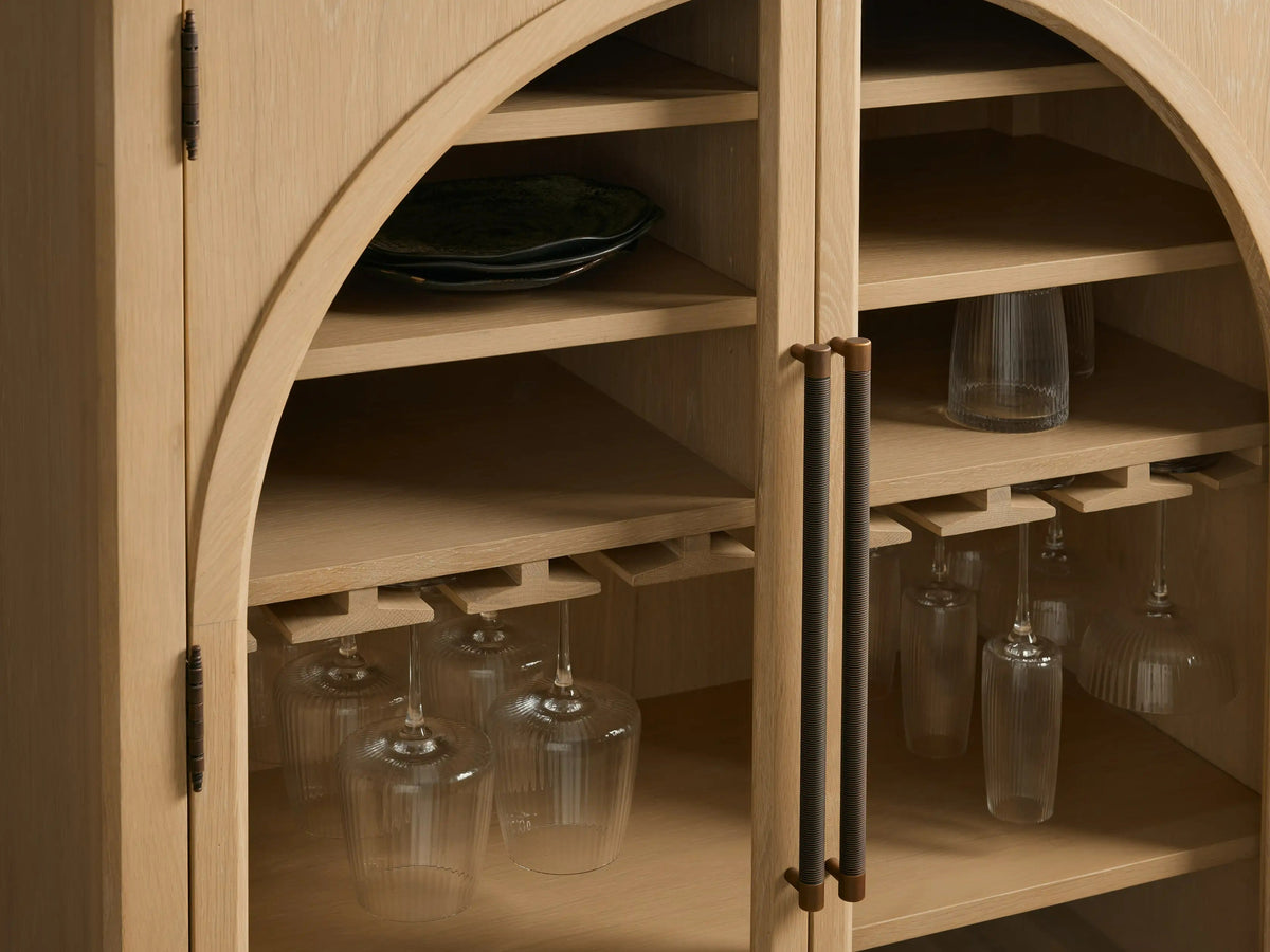 Hattie Low Bar Cabinet in Oak 36-Inchw
