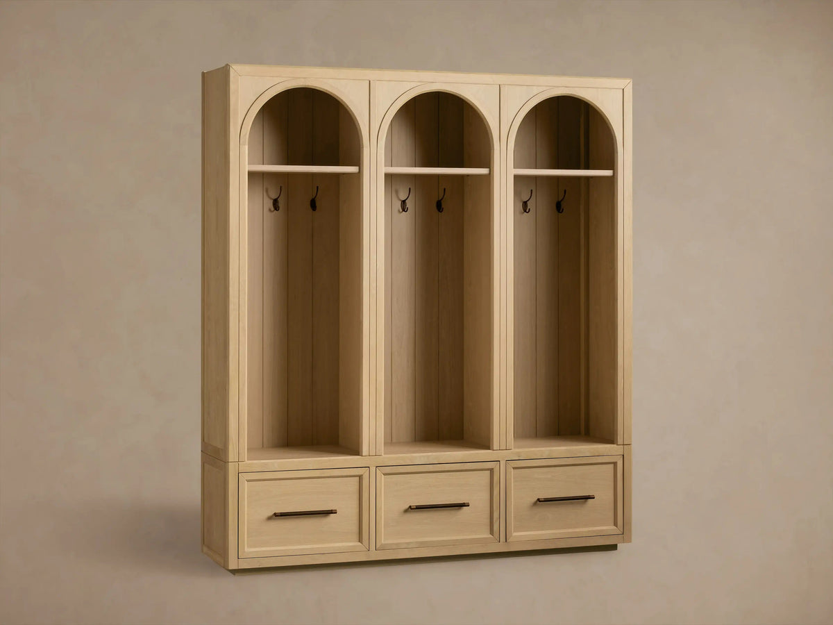 Hattie Triple Entryway Cabinet in Oak 69.75-Inchw