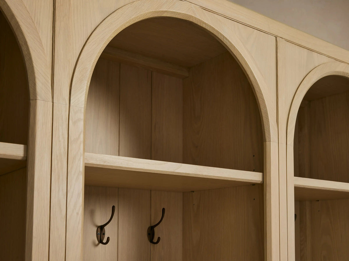 Hattie Triple Entryway Cabinet in Oak 69.75-Inchw
