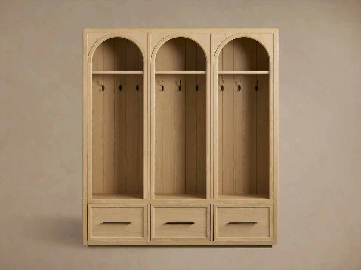 Hattie Triple Entryway Cabinet in Oak 69.75-Inchw
