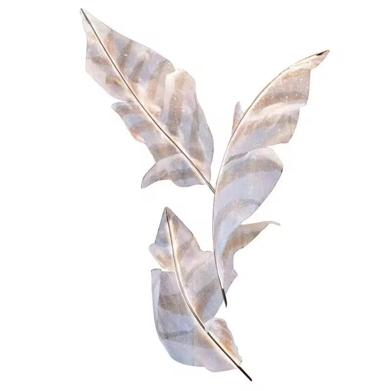 Modern Floating Crystal Leaves Chandelier for High Ceilings