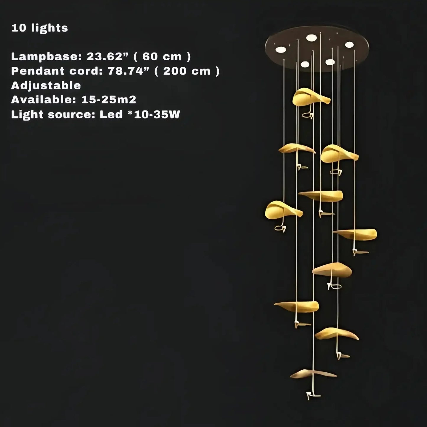 Jenissa Vintage Crystal Staircase Chandelier High Ceiling Luxury Lighting - 3 - LightGoldWarm LightManorlights