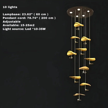 Jenissa Vintage Crystal Staircase Chandelier High Ceiling Luxury Lighting - 3 - LightGoldWarm LightManorlights