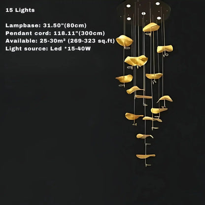 Jenissa Vintage Crystal Staircase Chandelier High Ceiling Luxury Lighting - 3 - LightGoldWarm LightManorlights