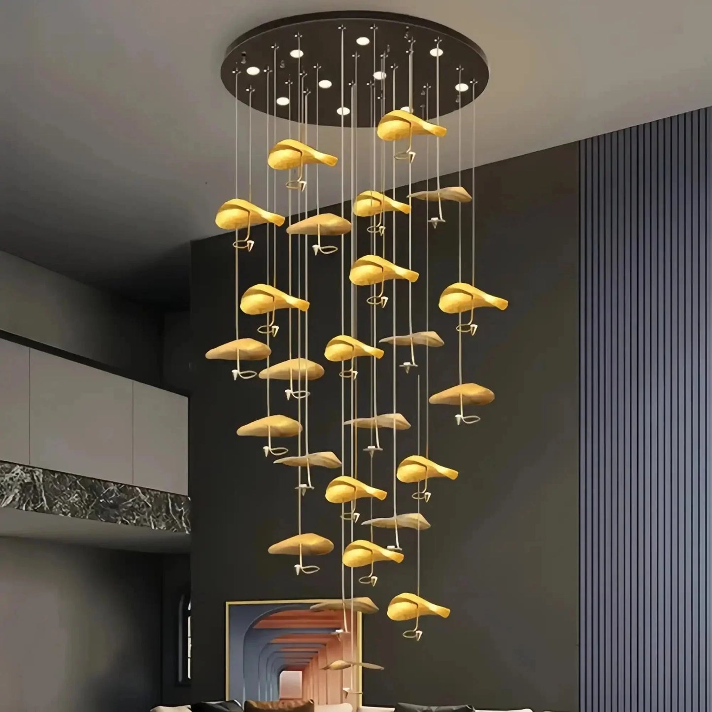 Jenissa Vintage Crystal Staircase Chandelier High Ceiling Luxury Lighting - 20 - LIghtGoldWarm LightManorlights