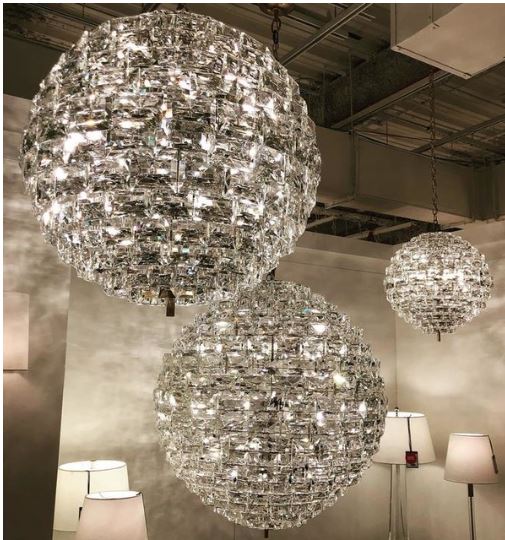Modern Light Luxury Sphere Crystal Chandelier