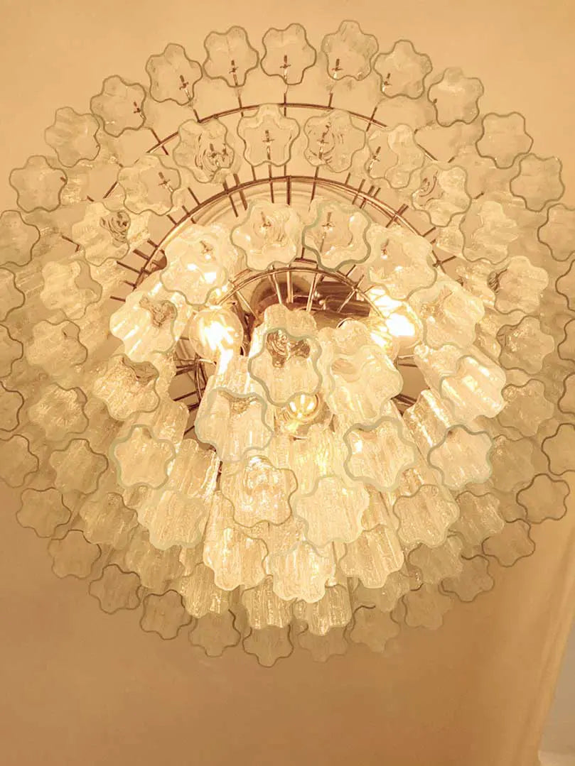 Murano Glass Chandelier – 78 Tubes – Transparent