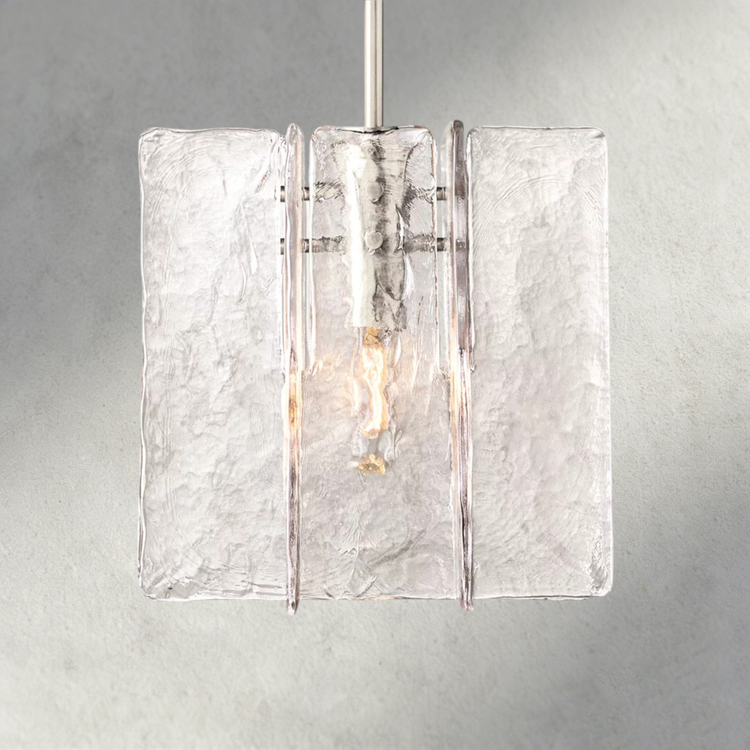 Lattice Clear Glass Pendant