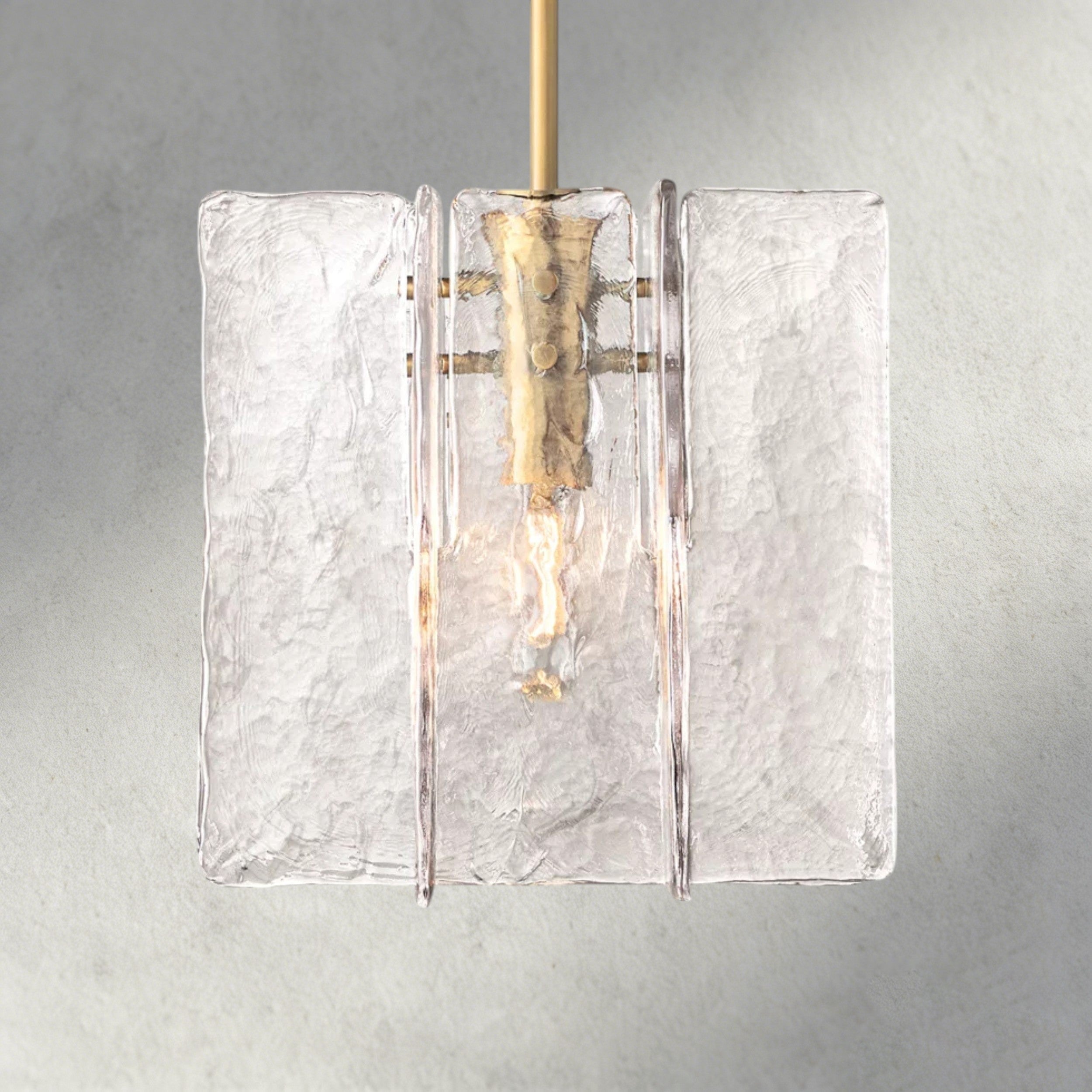 Lattice Clear Glass Pendant
