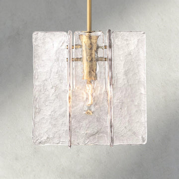 Lattice Clear Glass Pendant