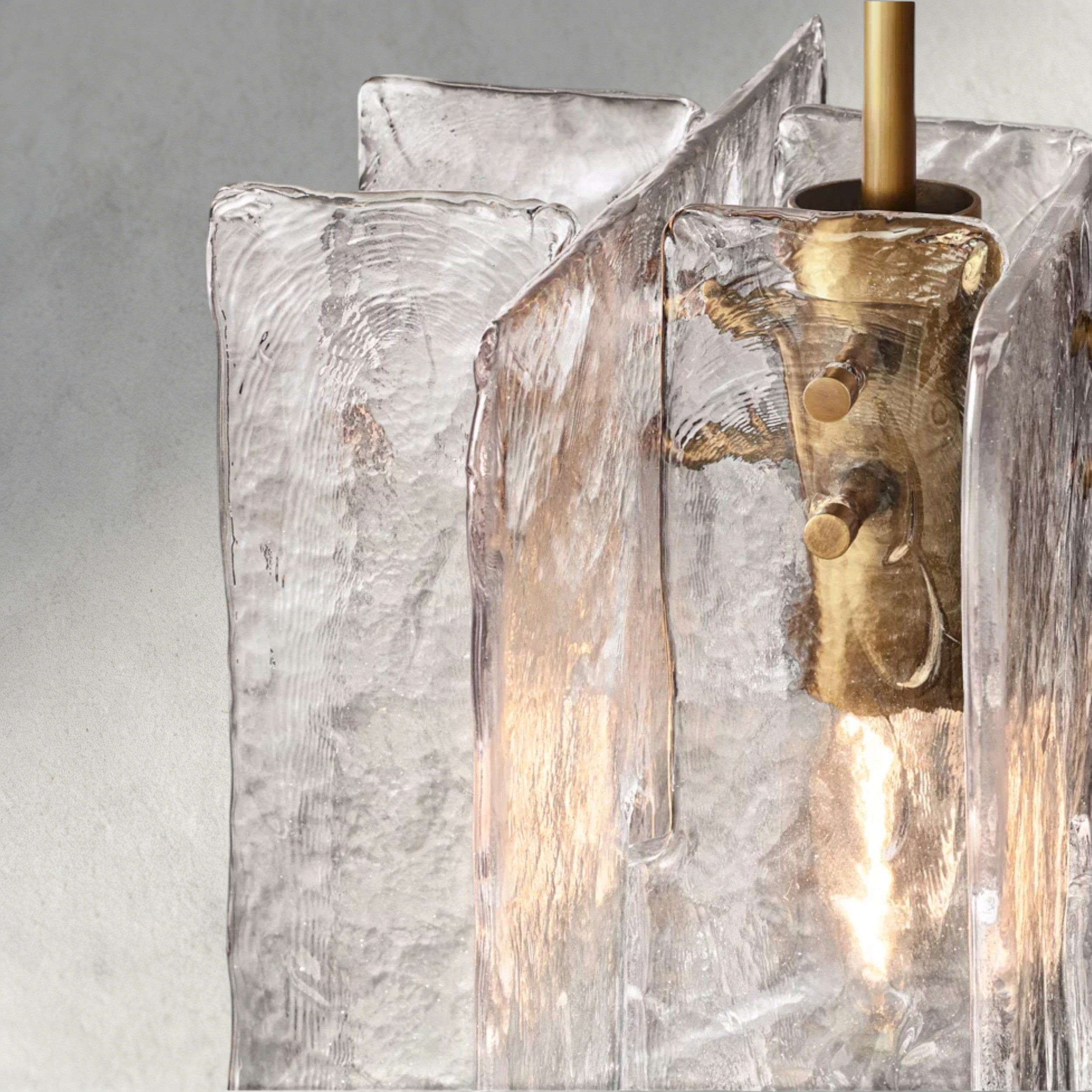 Lattice Clear Glass Pendant