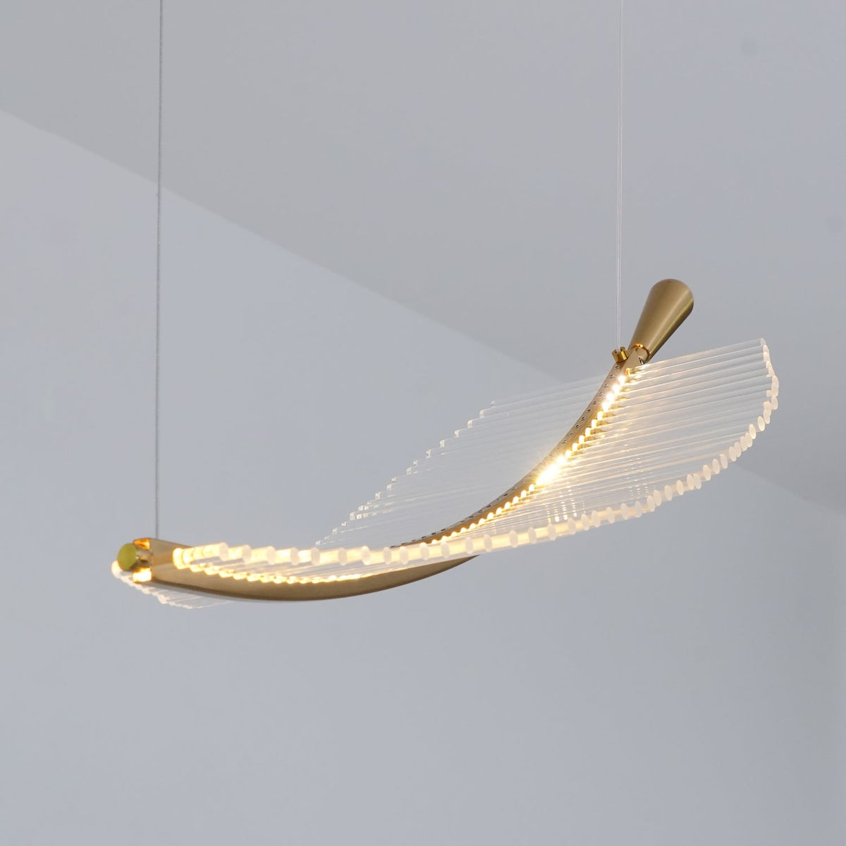 Leaf Crystal Spiral LED Chandelier