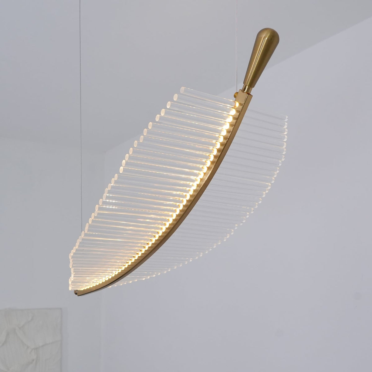 Leaf Crystal Spiral LED Chandelier