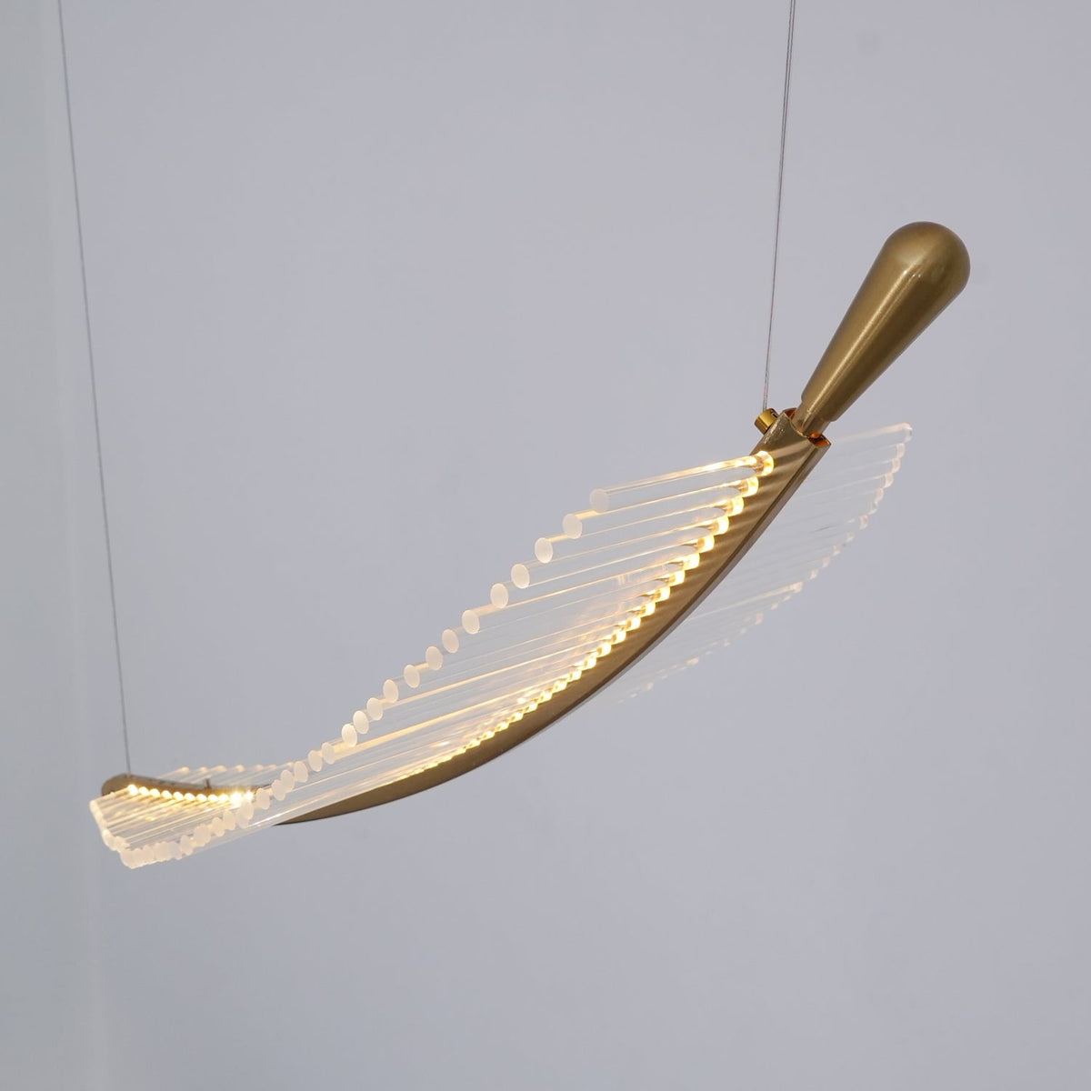 Leaf Crystal Spiral LED Chandelier