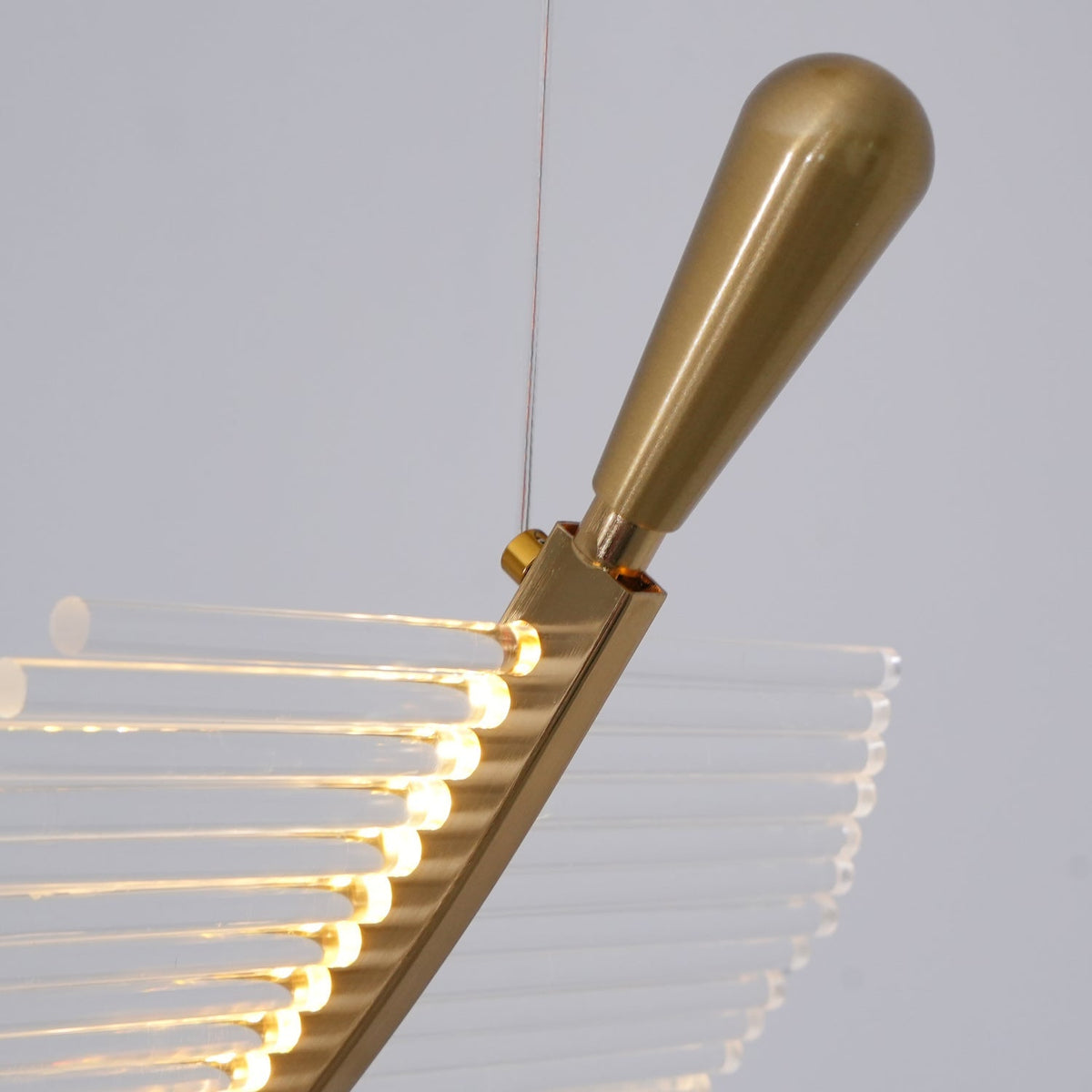 Leaf Crystal Spiral LED Chandelier