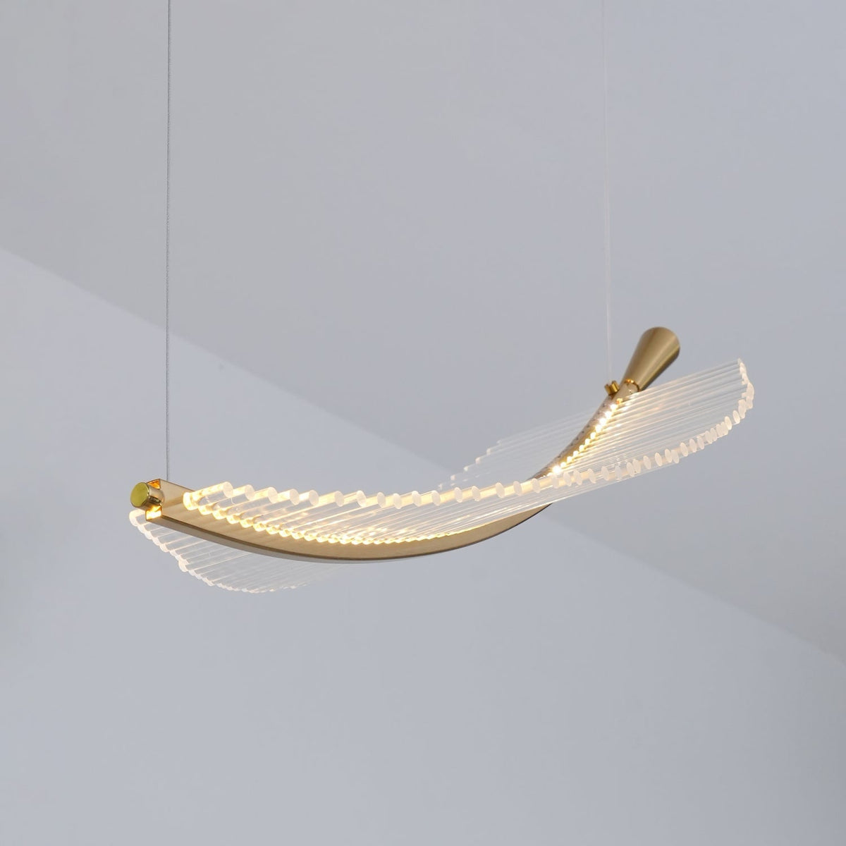 Leaf Crystal Spiral LED Chandelier