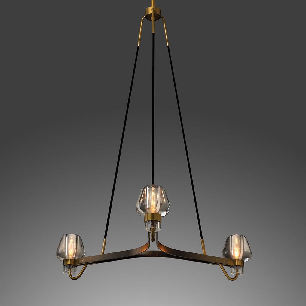 Letitia Crystal Chandelier 3 Light - Manor Lights