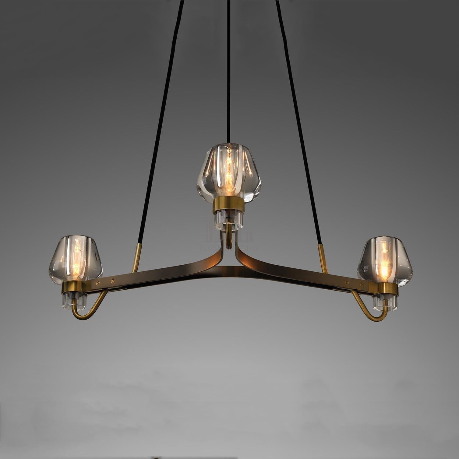 Letitia Crystal Chandelier 3 Light - Manor Lights