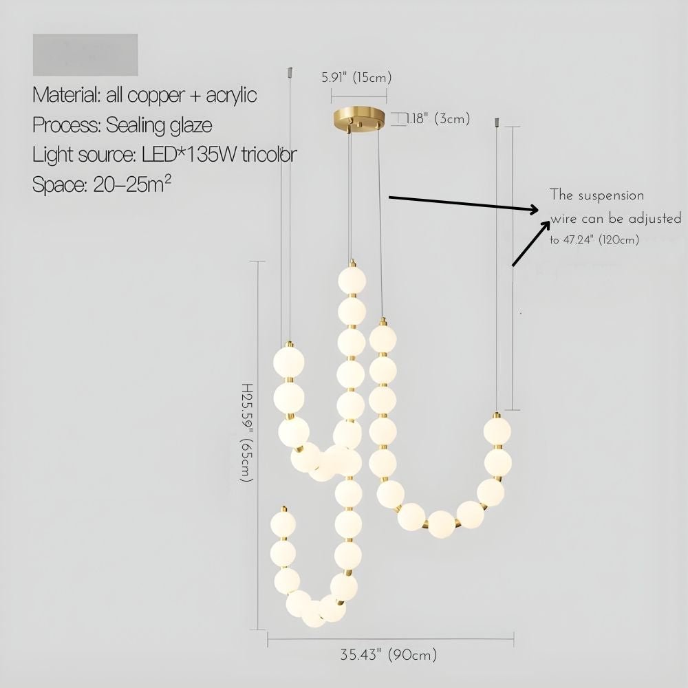 Lexi Modern Acrylic Orb Chandelier - Warm white 3000KManor Lights