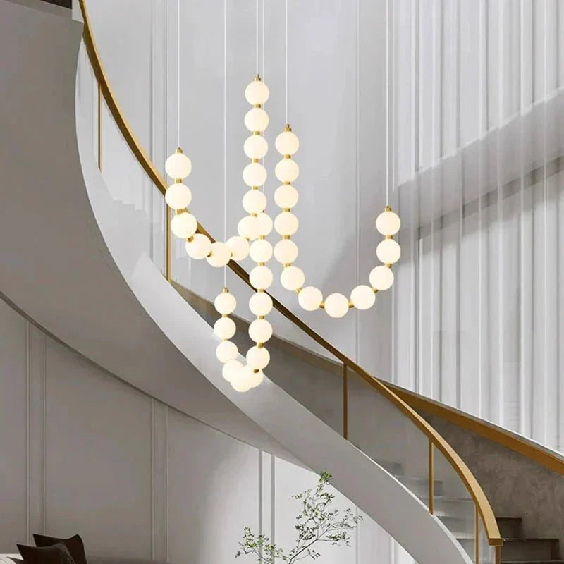Lexi Modern Acrylic Orb Chandelier - Cool white 6000KManor Lights