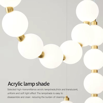Lexi Modern Acrylic Orb Chandelier - Warm white 3000KManor Lights