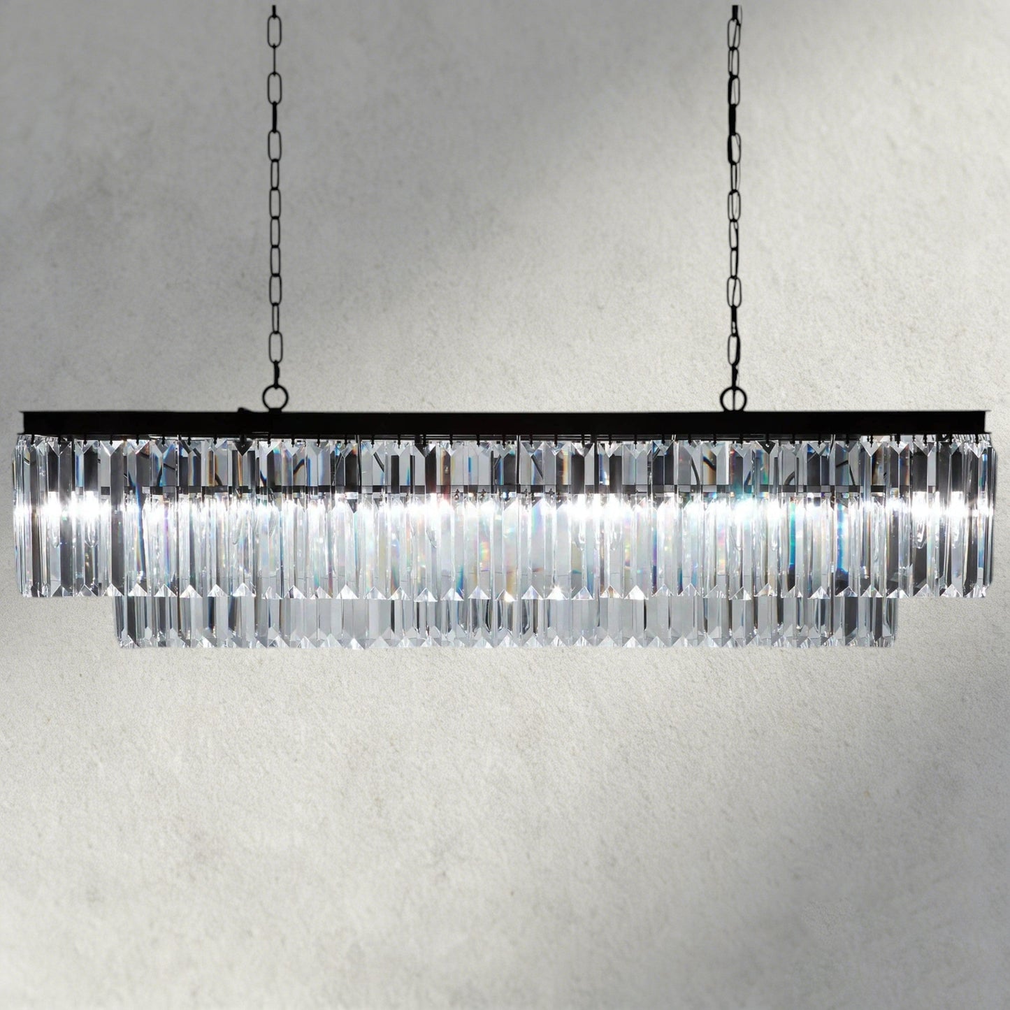 Leyland Tiered Rectangular Chandelier