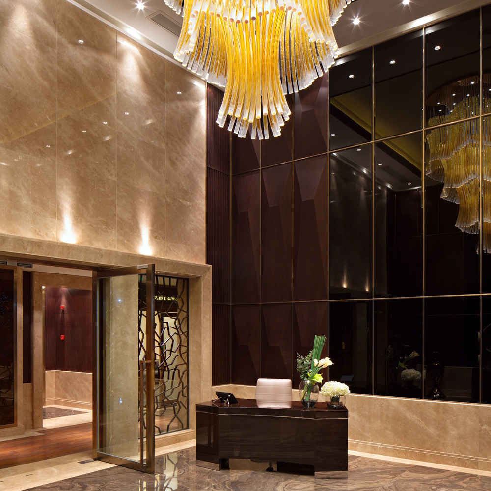 Long Stair Crystal Chandelier