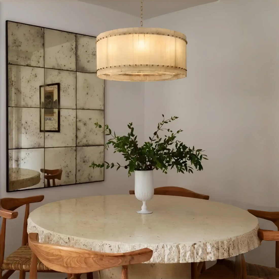 San Marco Alabaster Round Chandelier 22", 37", 48", 60"