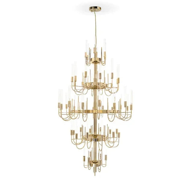 Luxury 5-Tier Crystal Rods Luxury Gala Chandelier