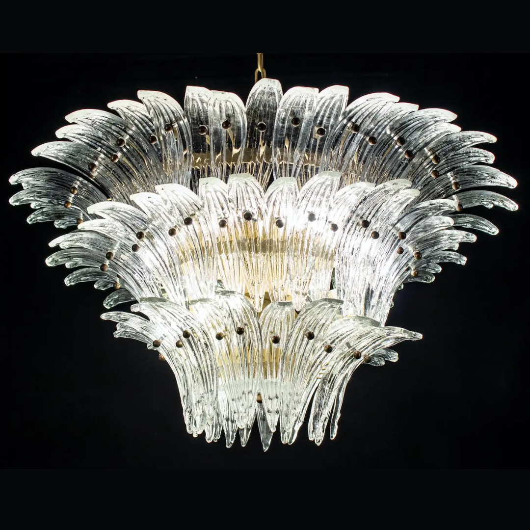 Flower Blossom Art Glass Chandelier for Living Room / bedroom