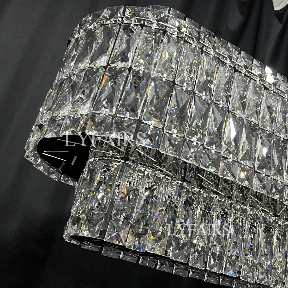 Stunning Modern Rectangle Ceiling Light Crystal Chandelier for Dining Table / coffee Table / living Room /