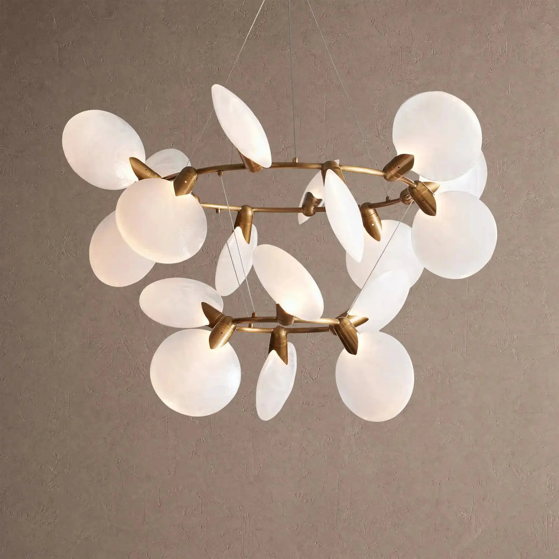 Lyla 2-Tiered Halo Chandelier - Manohaus